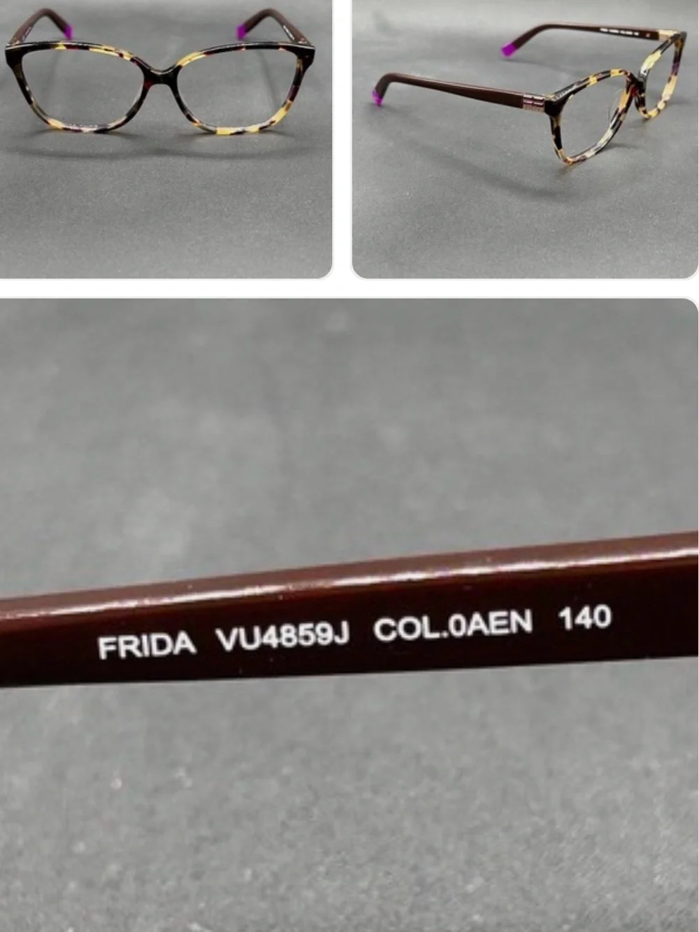 Tortoiseshell Cat-Eye Women's Eyeglass Frames with Crystal Side Temple